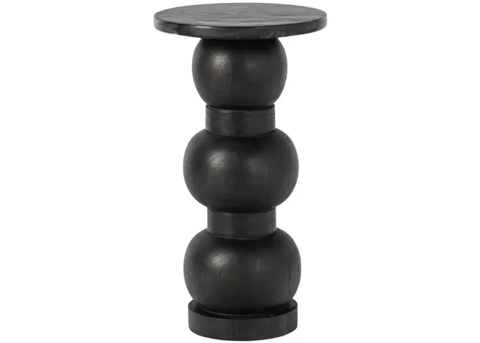 Scout Marble Top Drink Table - Black - Tulsi Home