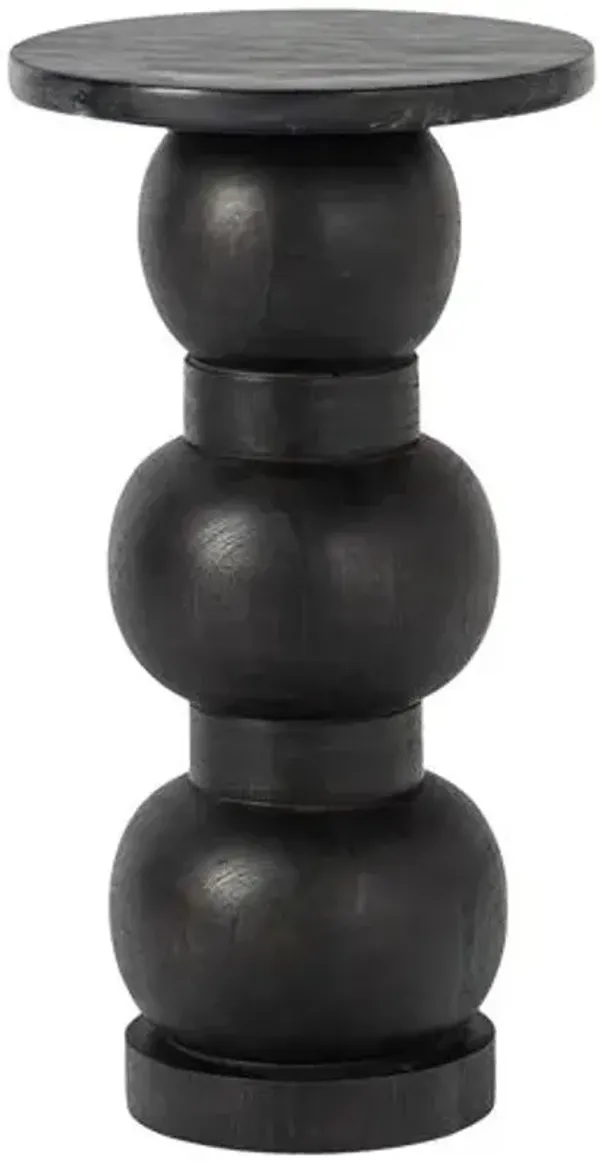 Scout Marble Top Drink Table - Tulsi Home - Black