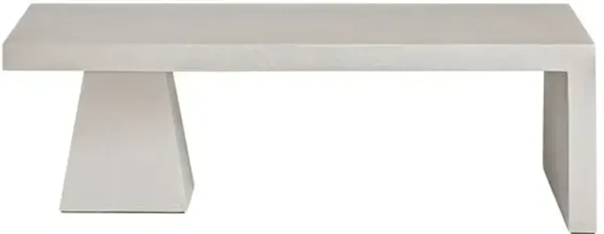 Jules Indoor/Outdoor Obelisk Coffee Table - Textured White - Tulsi Home