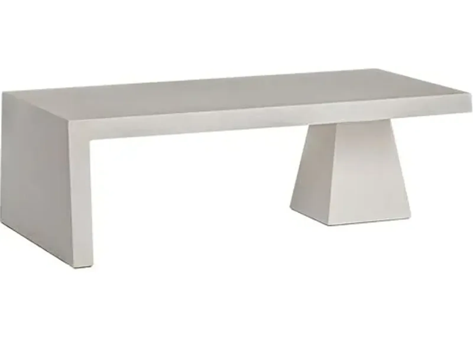 Jules Indoor/Outdoor Obelisk Coffee Table - Textured White - Tulsi Home