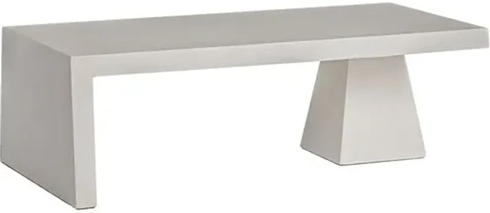 Jules Indoor/Outdoor Obelisk Coffee Table - Textured White - Tulsi Home