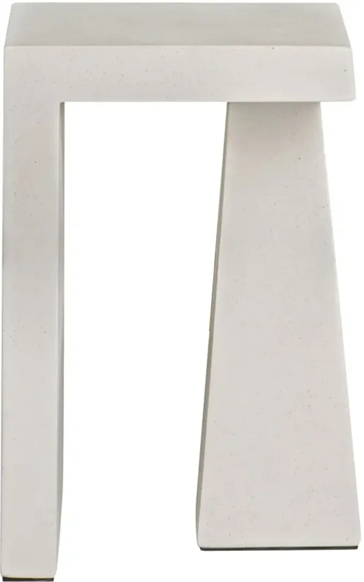 Jules Indoor/Outdoor Obelisk Side Table, Textured White