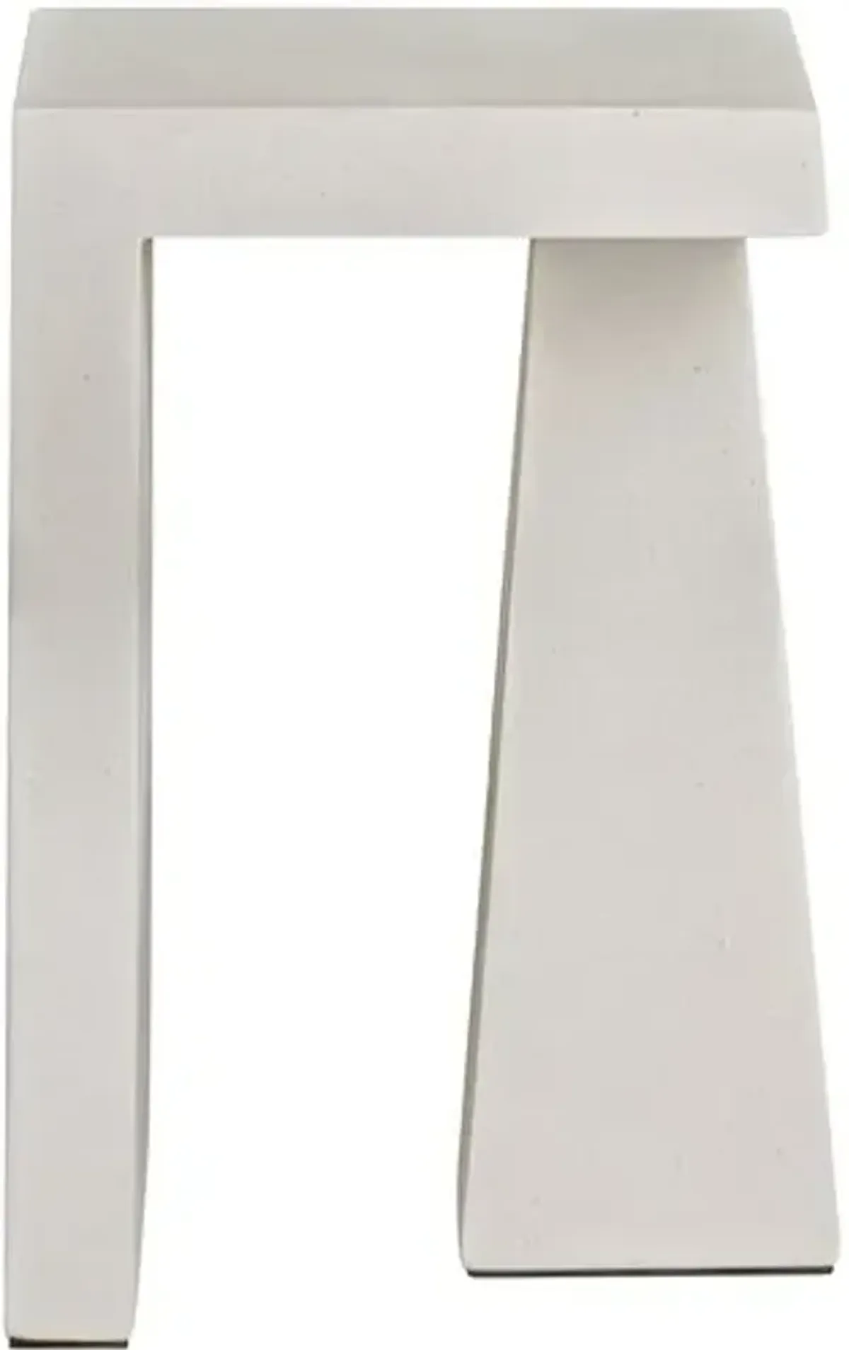 Jules Indoor/Outdoor Obelisk Side Table - Textured White - Tulsi Home