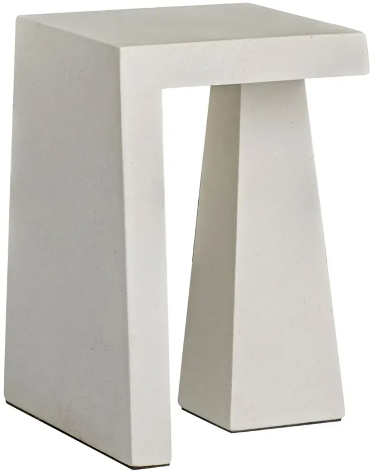 Jules Indoor/Outdoor Obelisk Side Table, Textured White