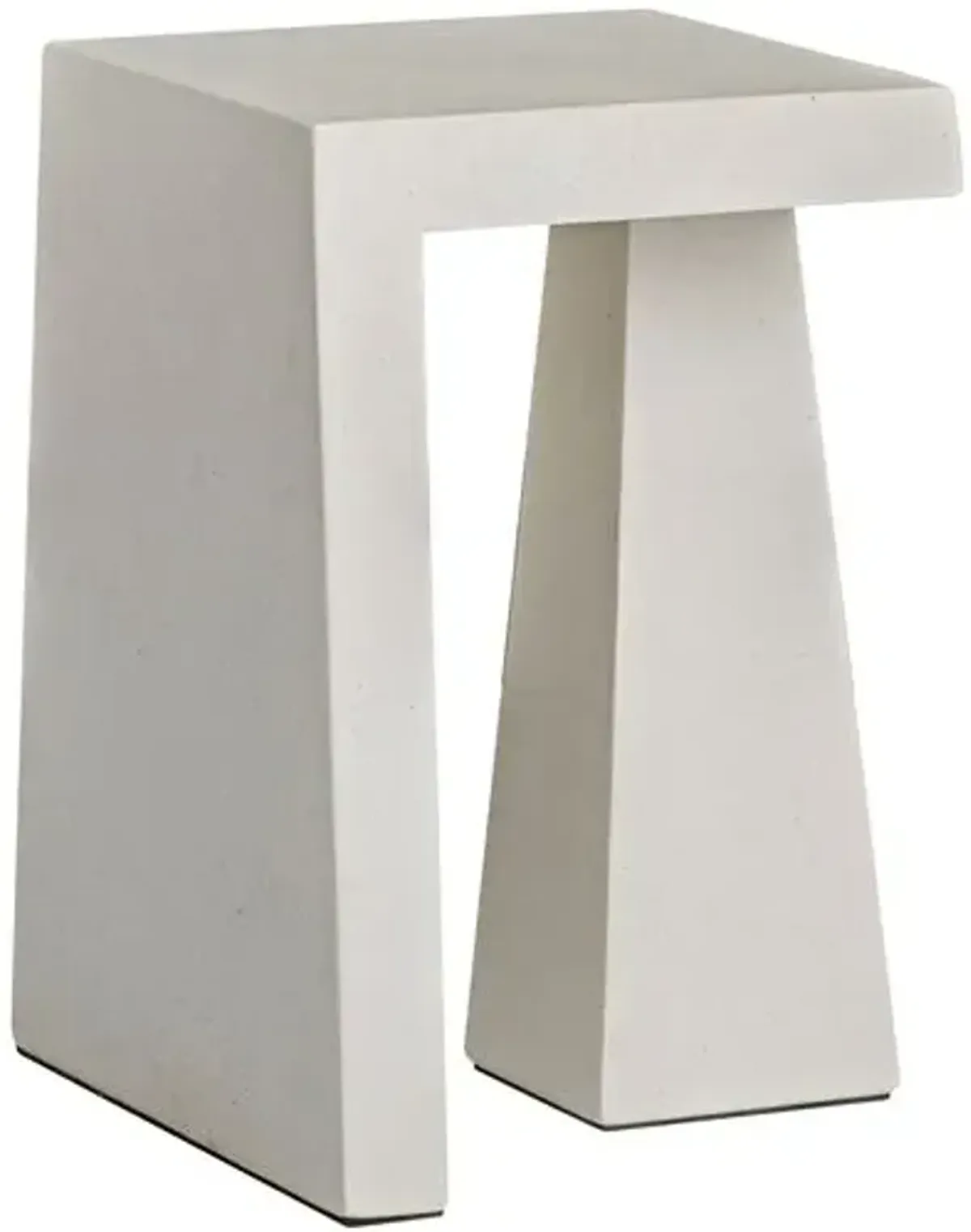 Jules Indoor/Outdoor Obelisk Side Table - Textured White - Tulsi Home