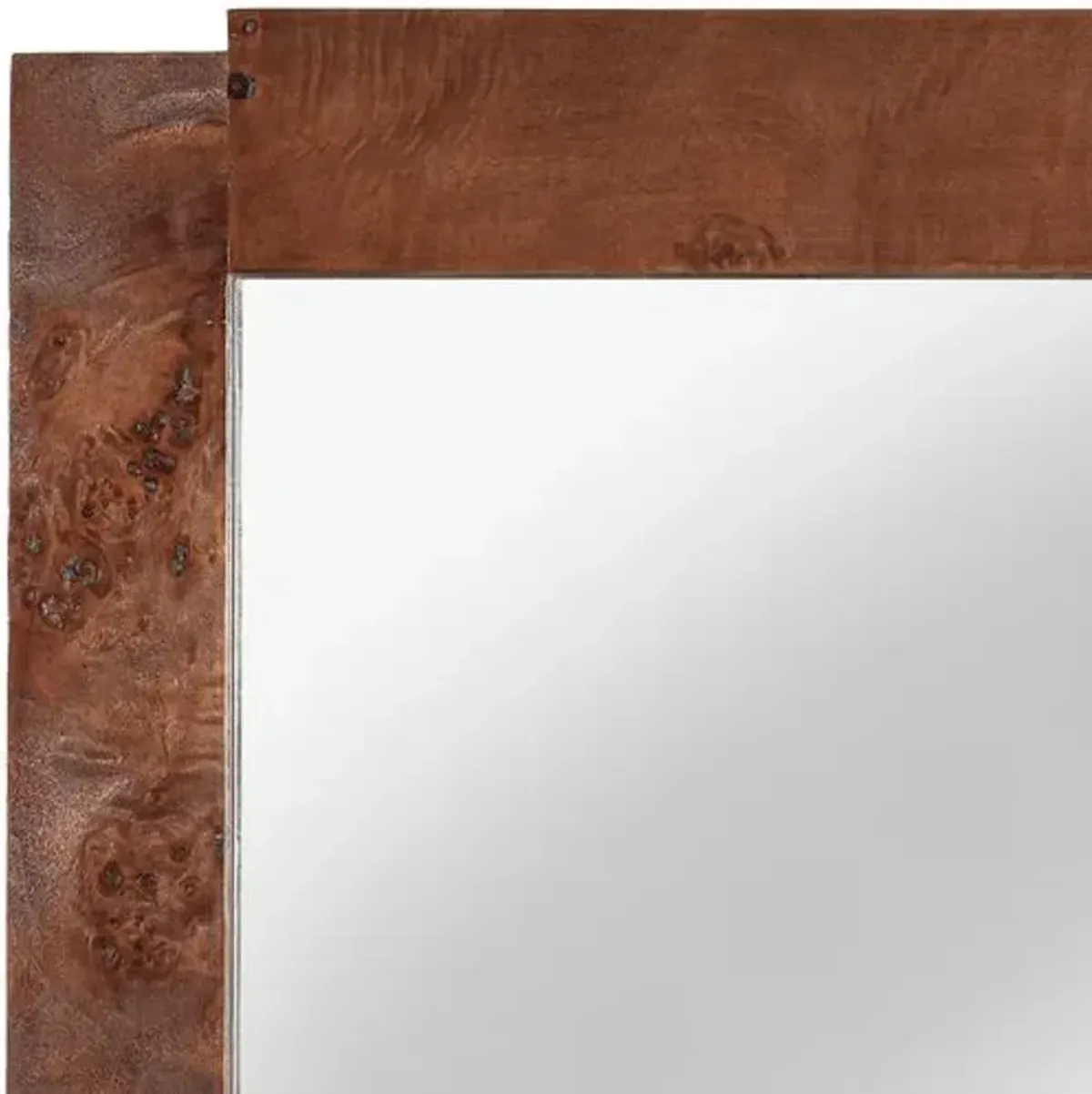 Jackson Burl Wall/Mantle Mirror - Tulsi Home - Brown