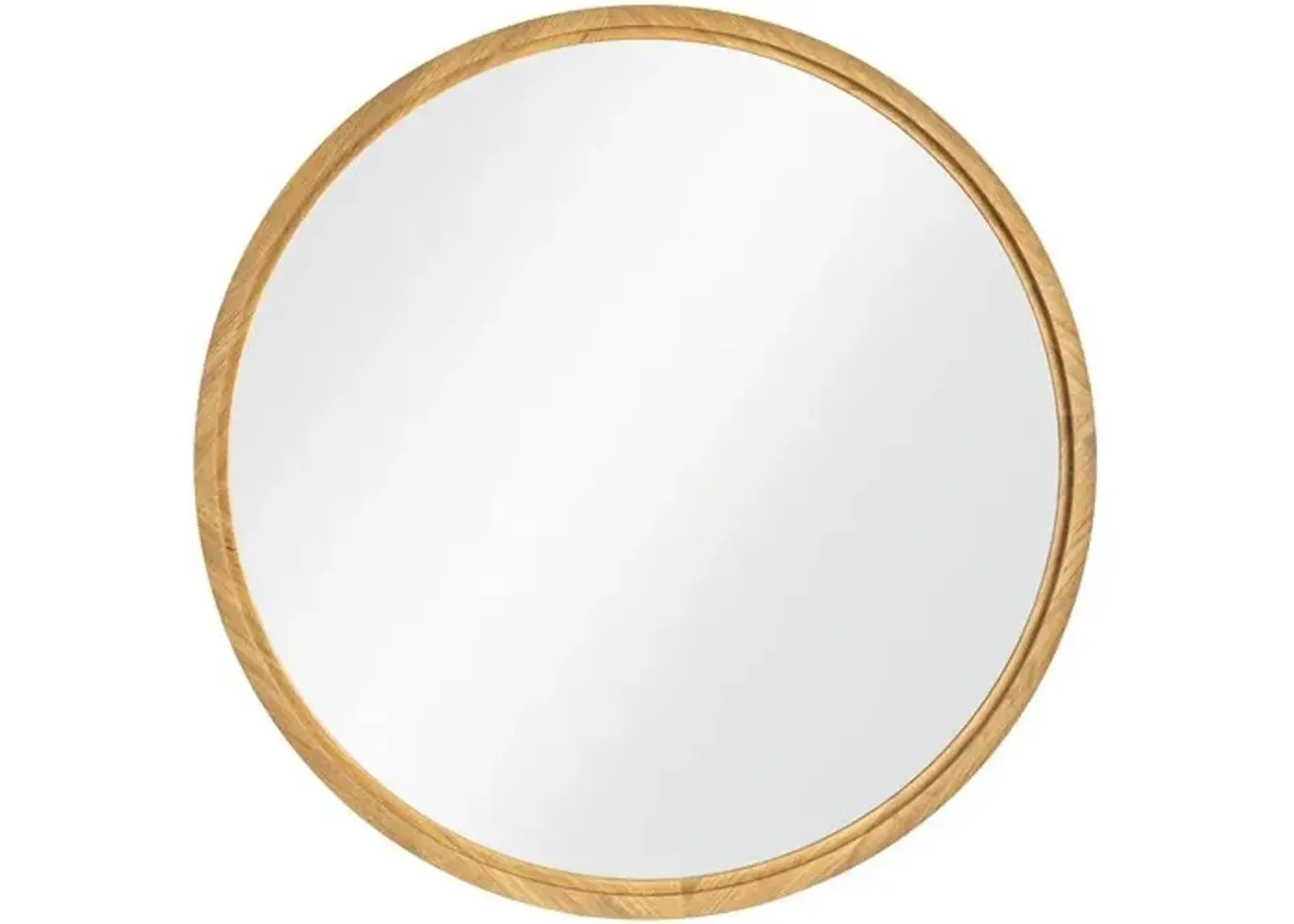 Kuba Oak Round Wall Mirror - Tulsi Home