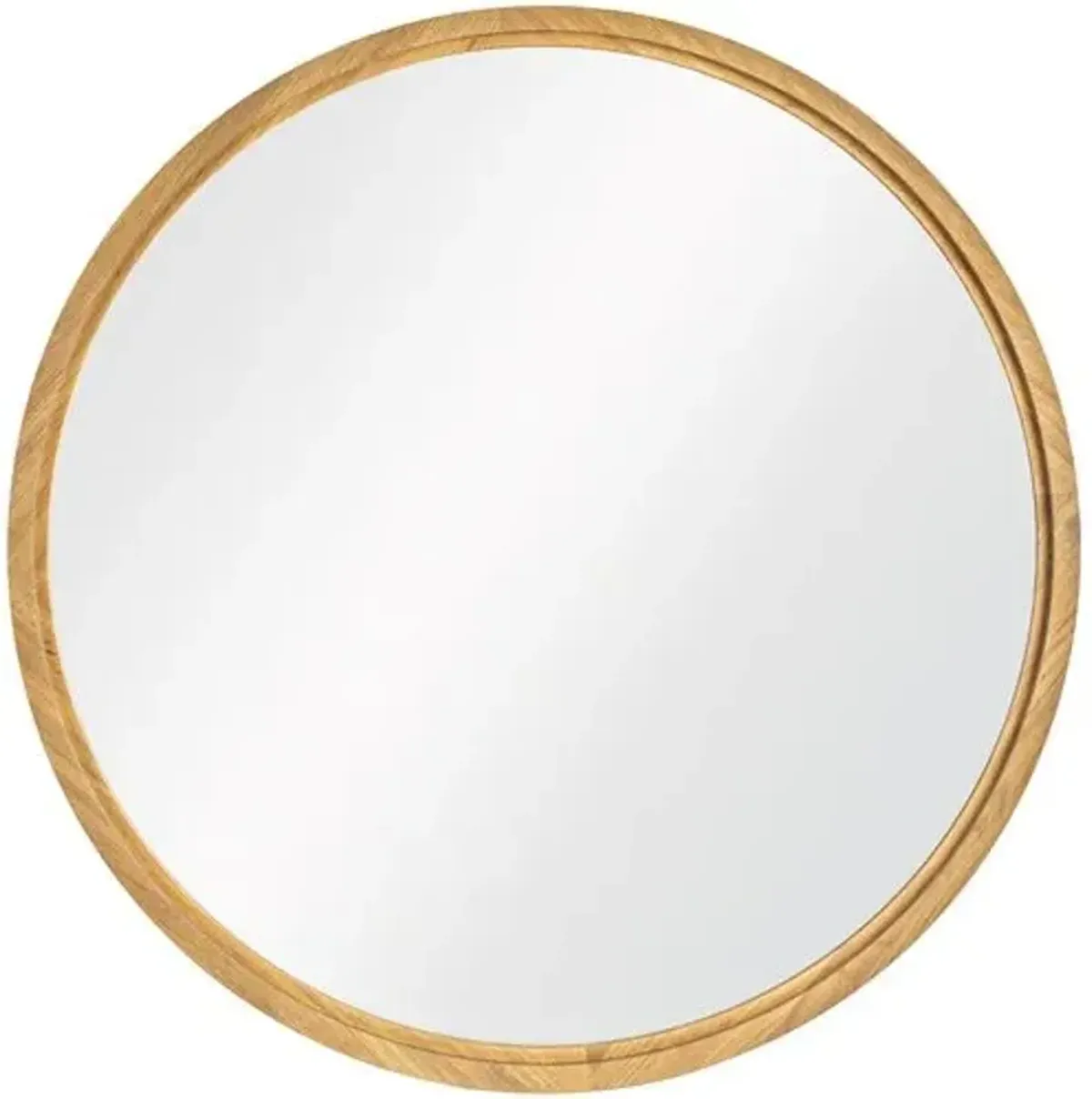 Kuba Oak Round Wall Mirror - Tulsi Home