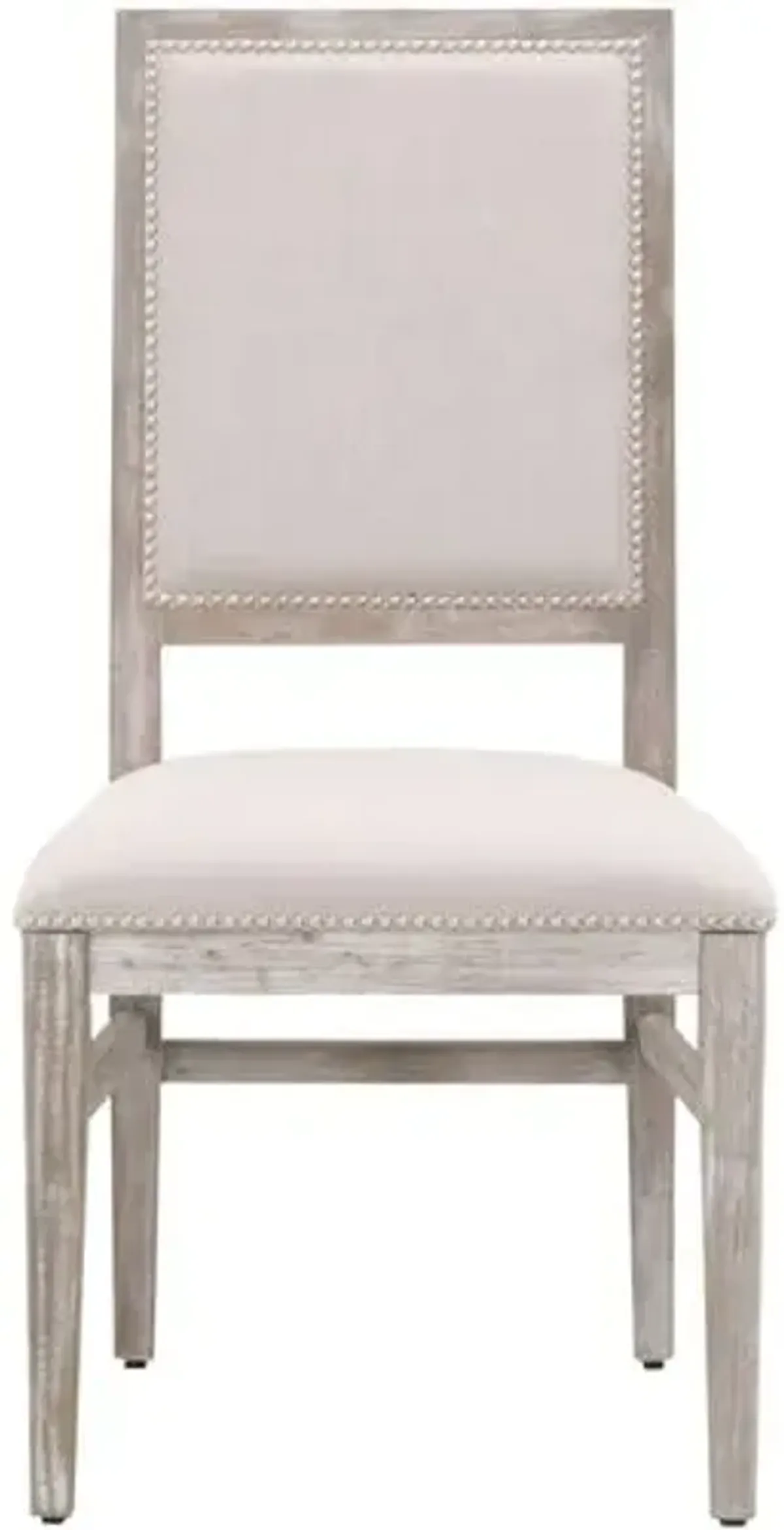 Set of 2 Dorinda Dining Chairs - Stone Linen/Natural Grey - Gray