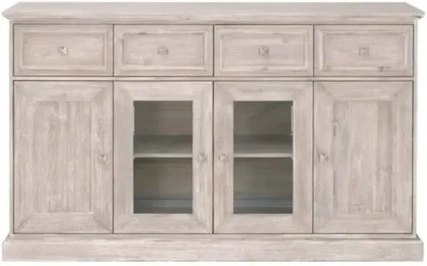 Dune Media Sideboard - Natural Gray Acacia - Brown
