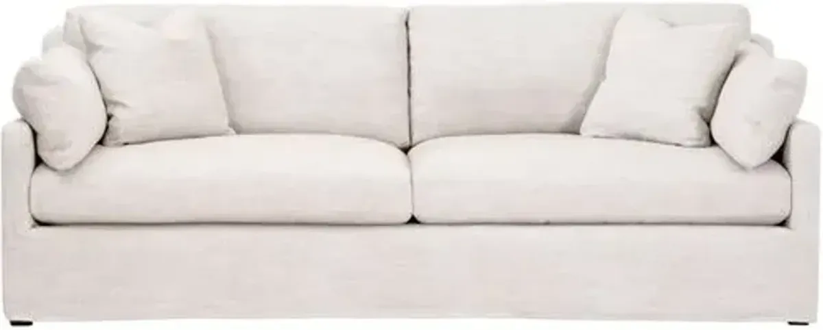 Darci 95" Slope Arm Slipcover Sofa - Bisque