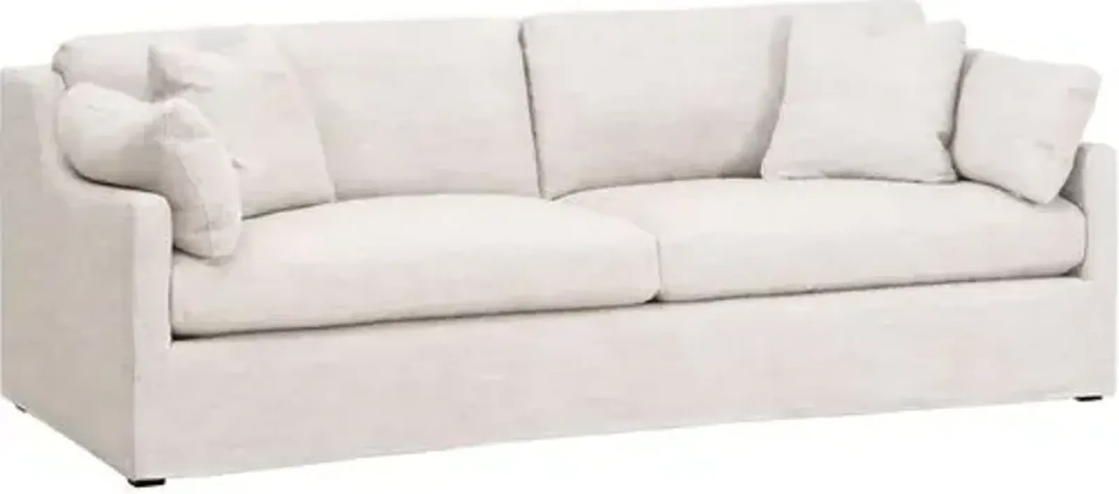 Darci 95" Slope Arm Slipcover Sofa - Bisque