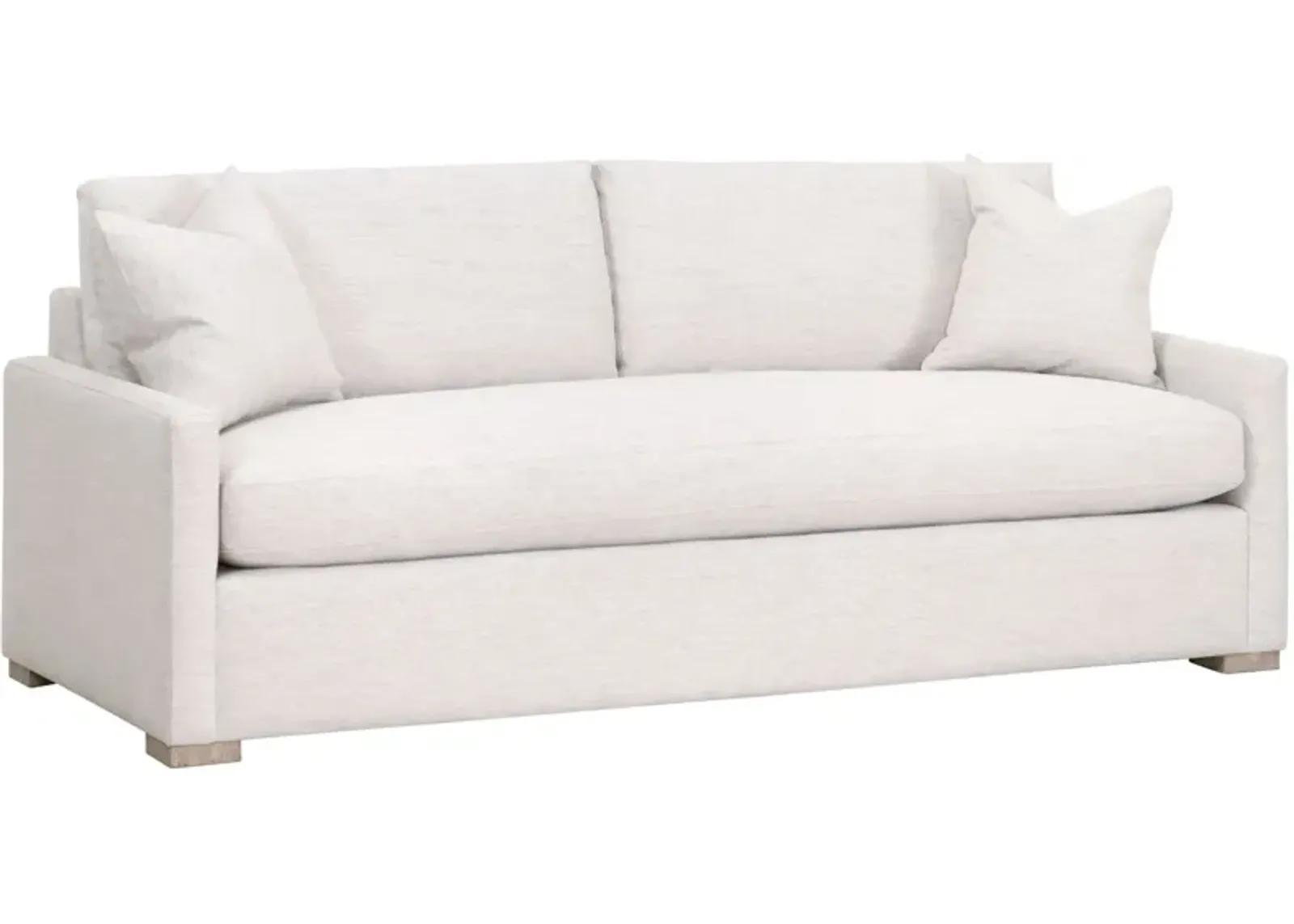 Remy 86" Slim Arm Queen Sleeper Sofa - Performance Stone Basketweave