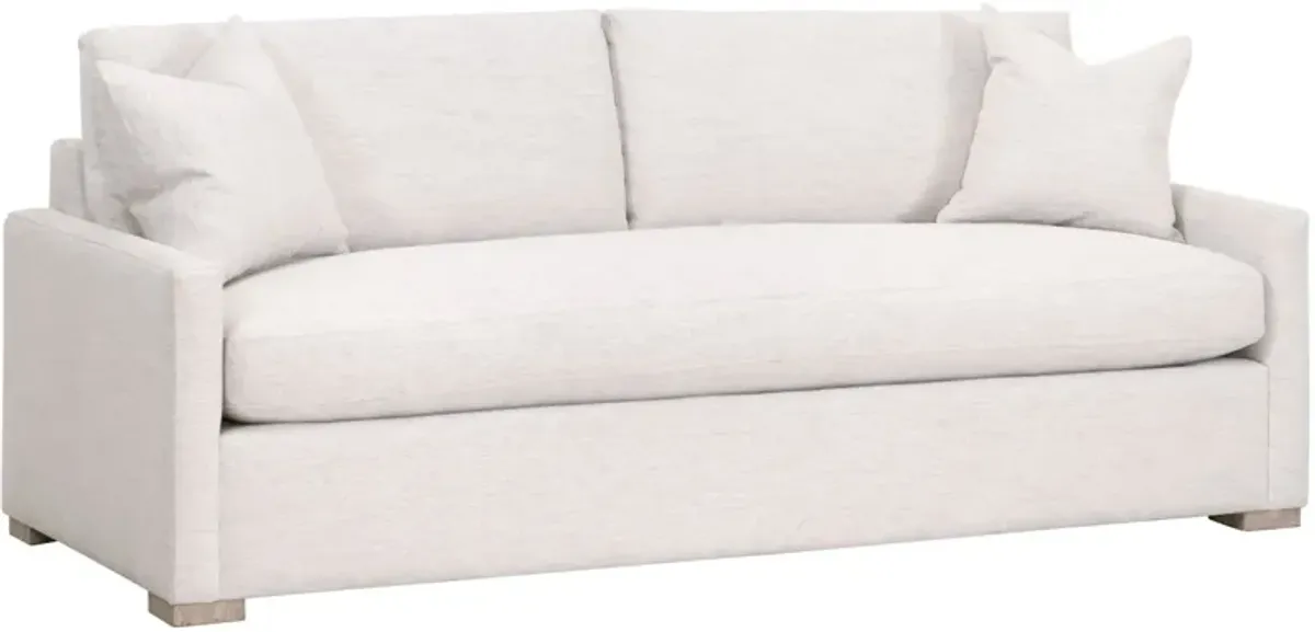 Remy 86" Slim Arm Queen Sleeper Sofa - Performance Stone Basketweave