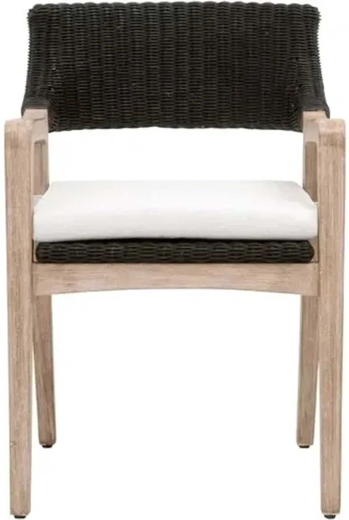 Easton Armchair - Black Rattan/Natural Grey Teak