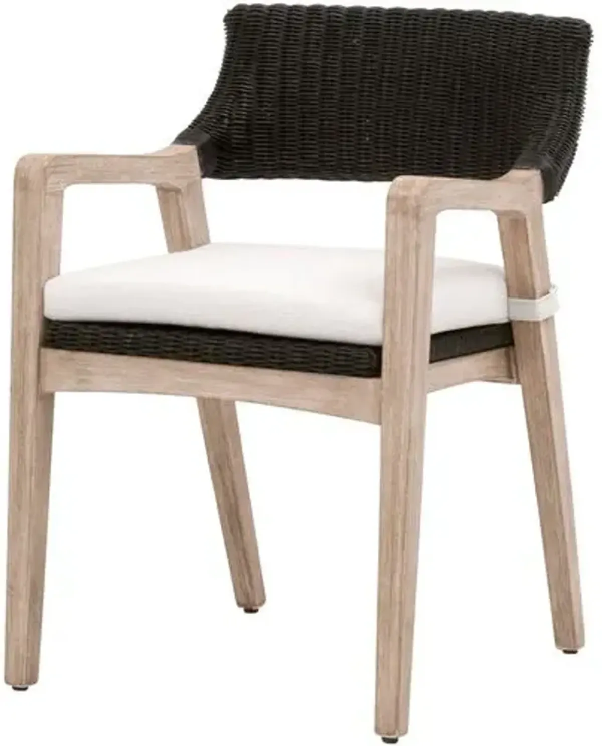 Easton Armchair - Black Rattan/Natural Grey Teak