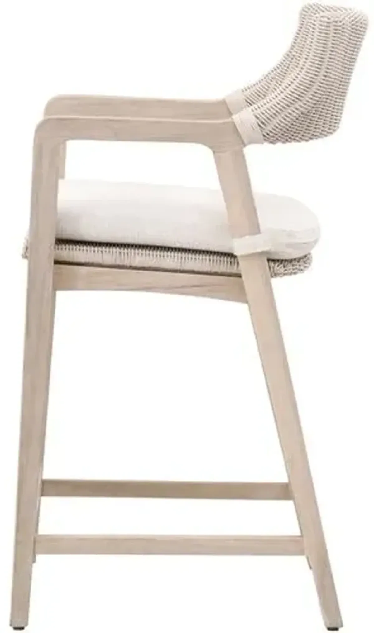 Easton Outdoor Counter Stool - Grey Teak/Performance White Speckle