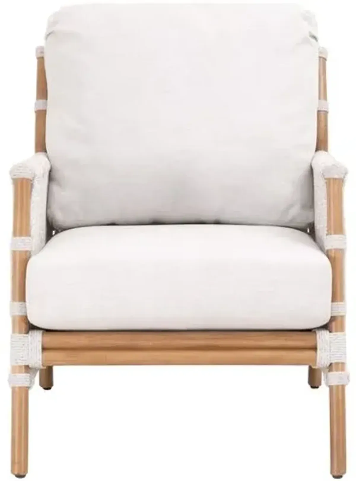 Neri Rattan Club Chair - Natural/White Rope