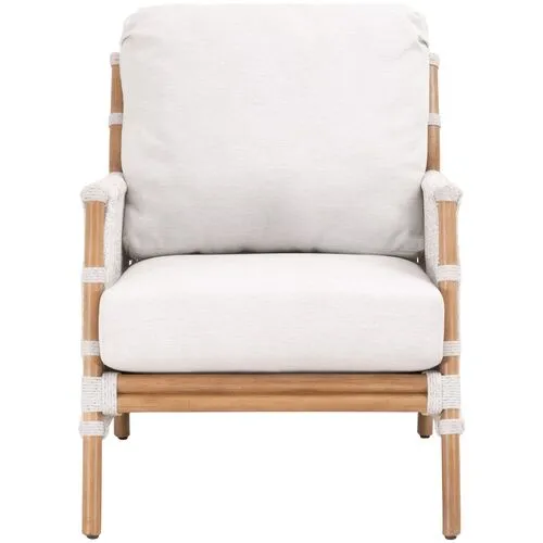 Neri Rattan Club Chair - Natural/White Rope