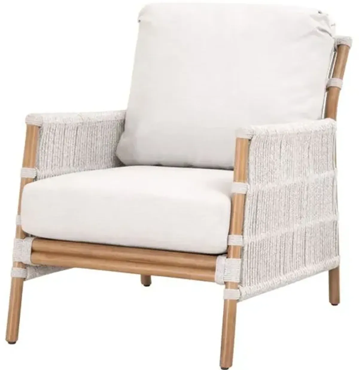 Neri Rattan Club Chair - Natural/White Rope