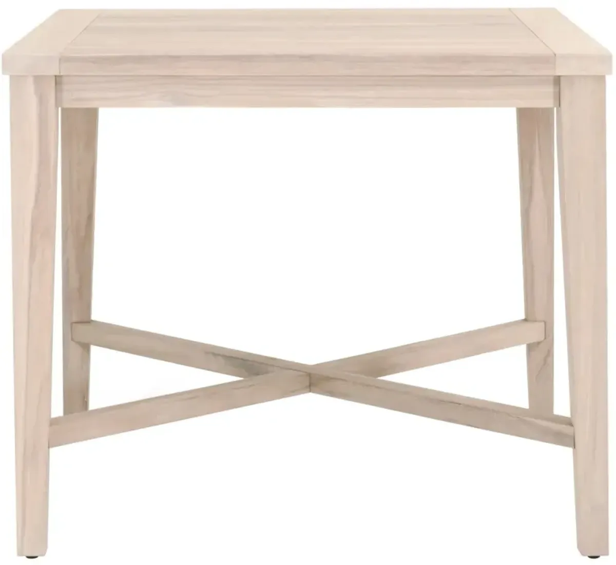 Easton Outdoor 42" Square Counter Table, Gray Teak