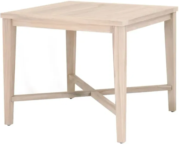 Easton Outdoor 42" Square Counter Table, Gray Teak