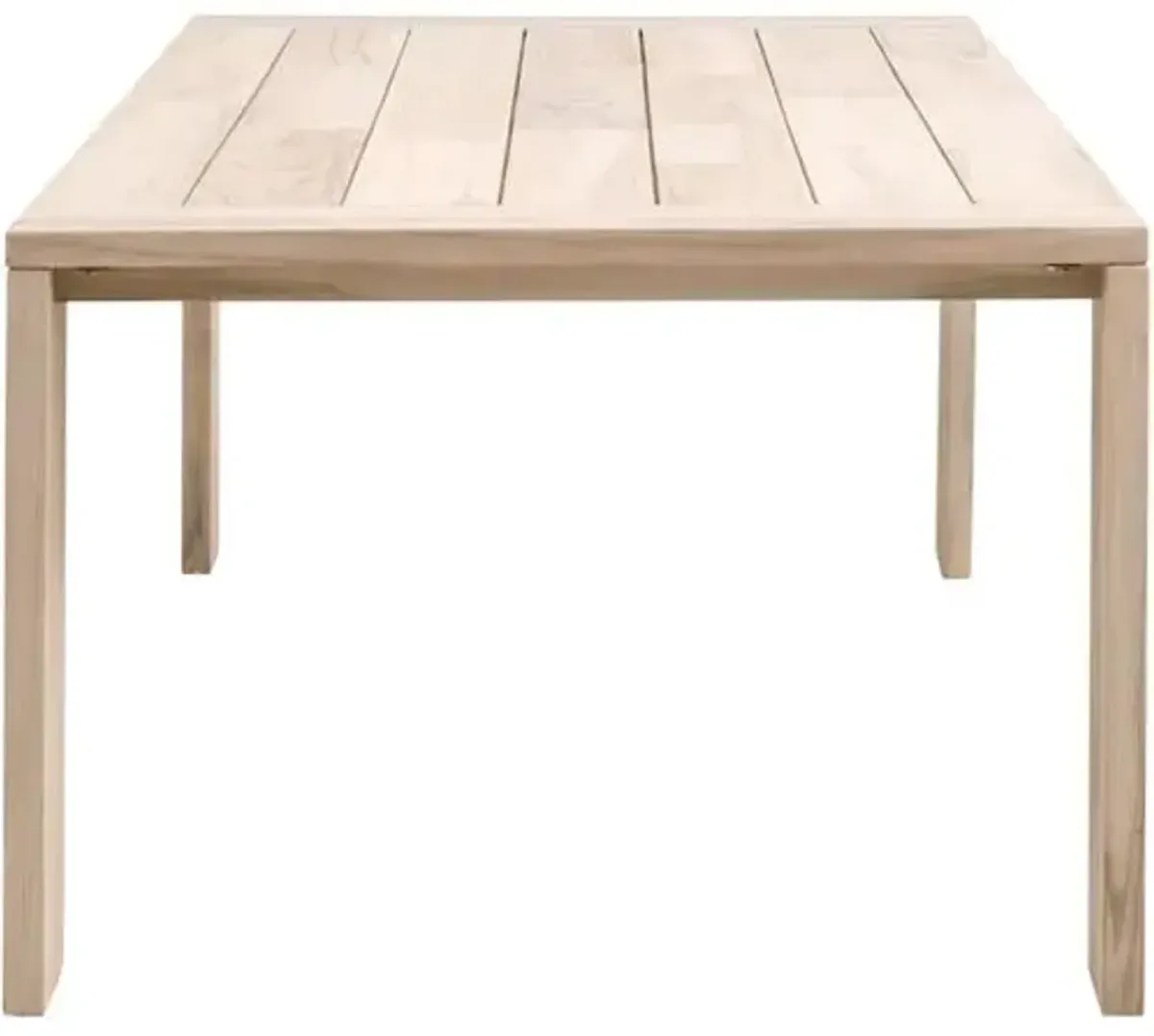 Easton Outdoor Rectangular Dining Table - Gray Teak