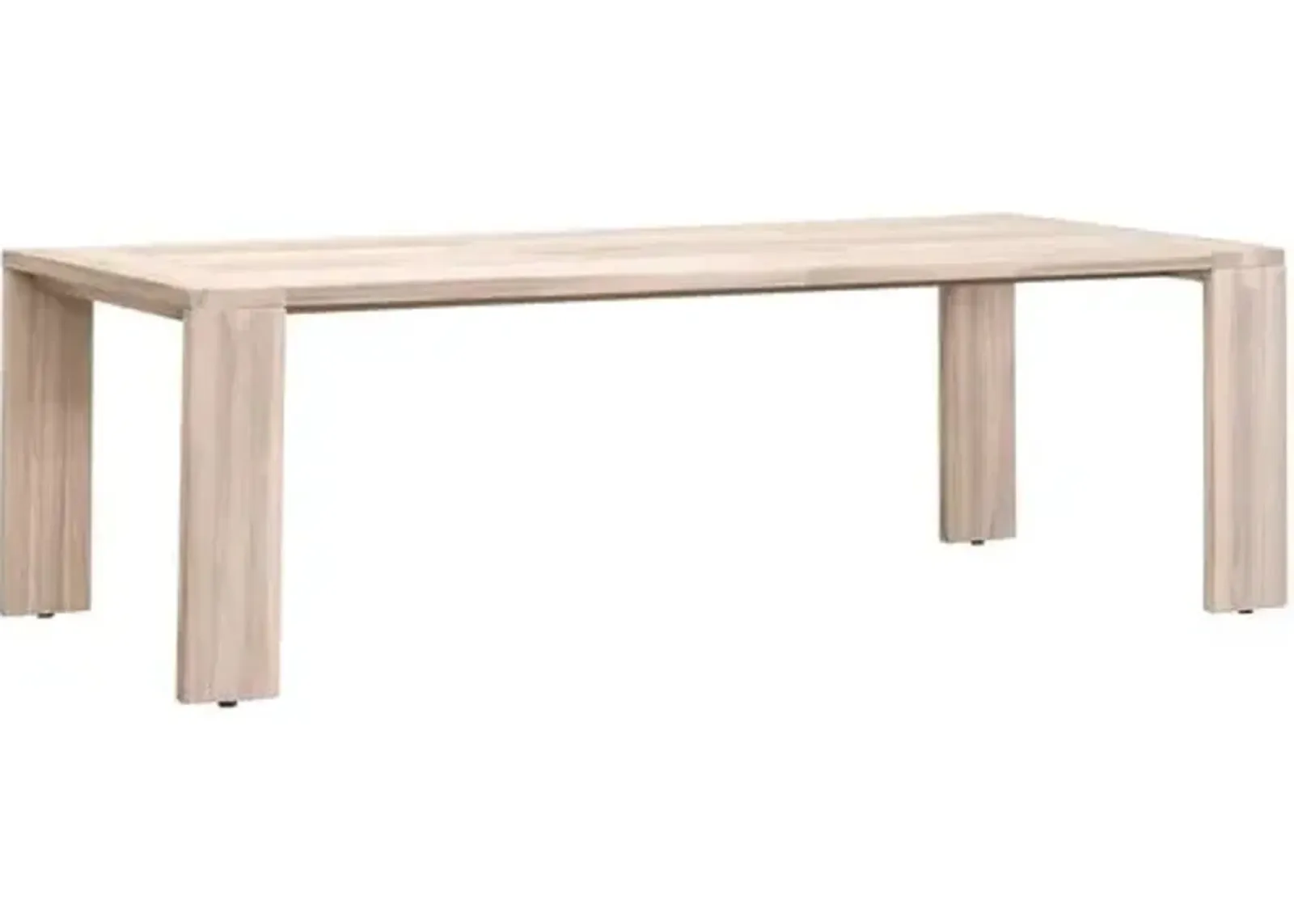 Easton Outdoor Rectangular Dining Table - Gray Teak