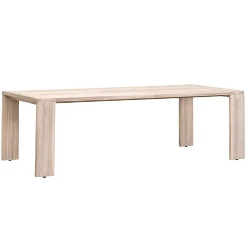 Easton Outdoor Rectangular Dining Table - Gray Teak