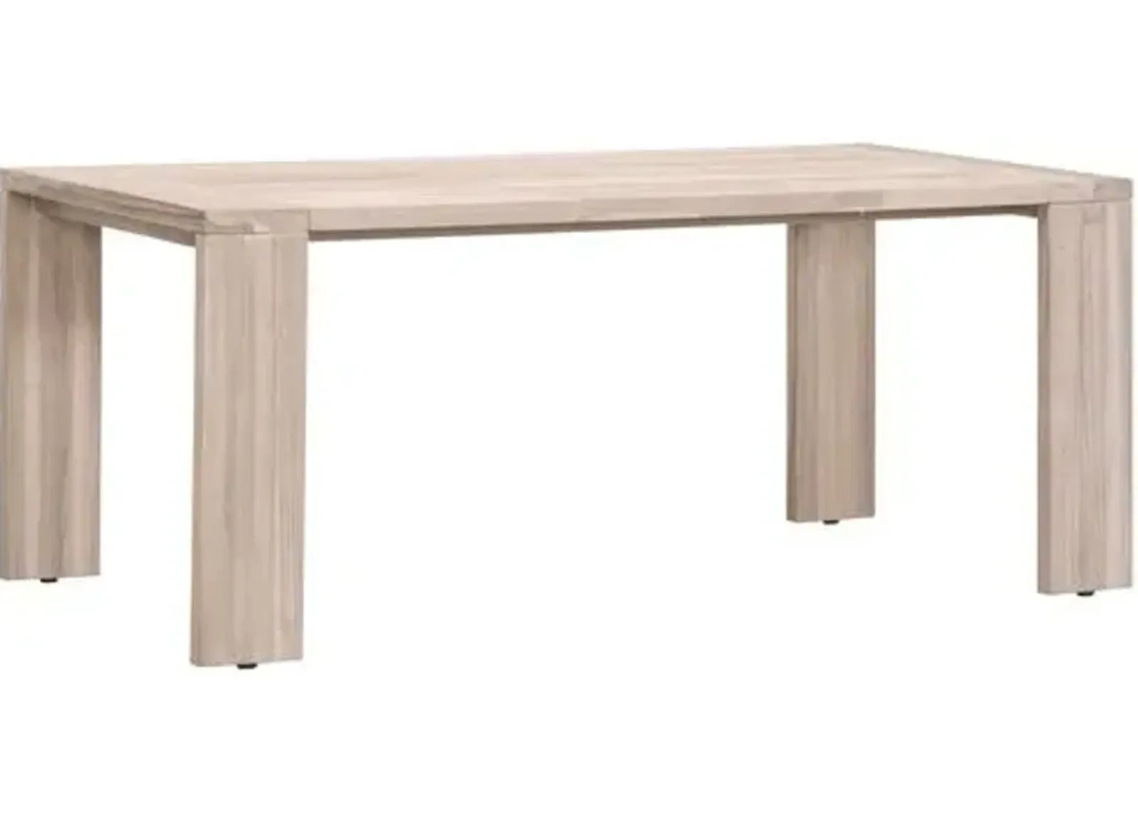 Easton Outdoor Rectangular Dining Table - Gray Teak