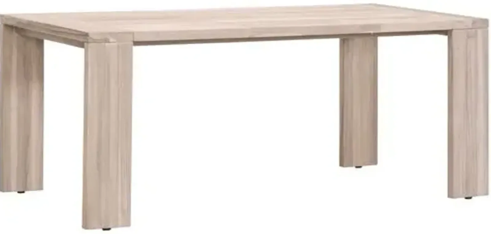 Easton Outdoor Rectangular Dining Table - Gray Teak