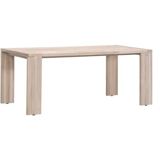 Easton Outdoor Rectangular Dining Table - Gray Teak