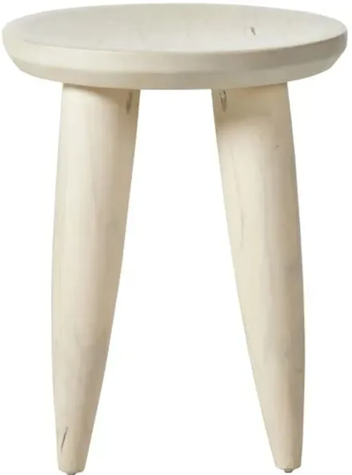 Amara Outdoor End Table - Ivory Teak