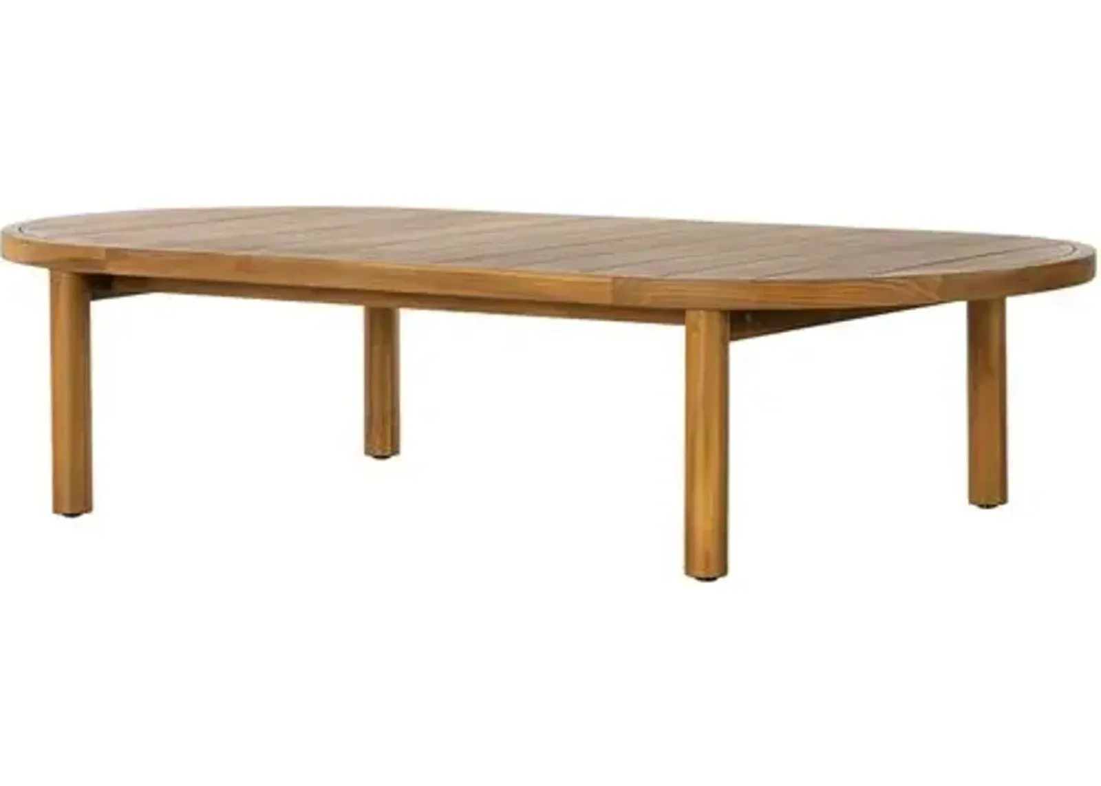 Wylie Outdoor Coffee Table - Natural Teak - Brown