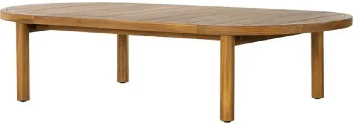 Wylie Outdoor Coffee Table - Natural Teak - Brown