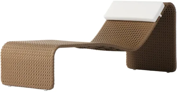 Baker Outdoor Woven Chaise, Natural