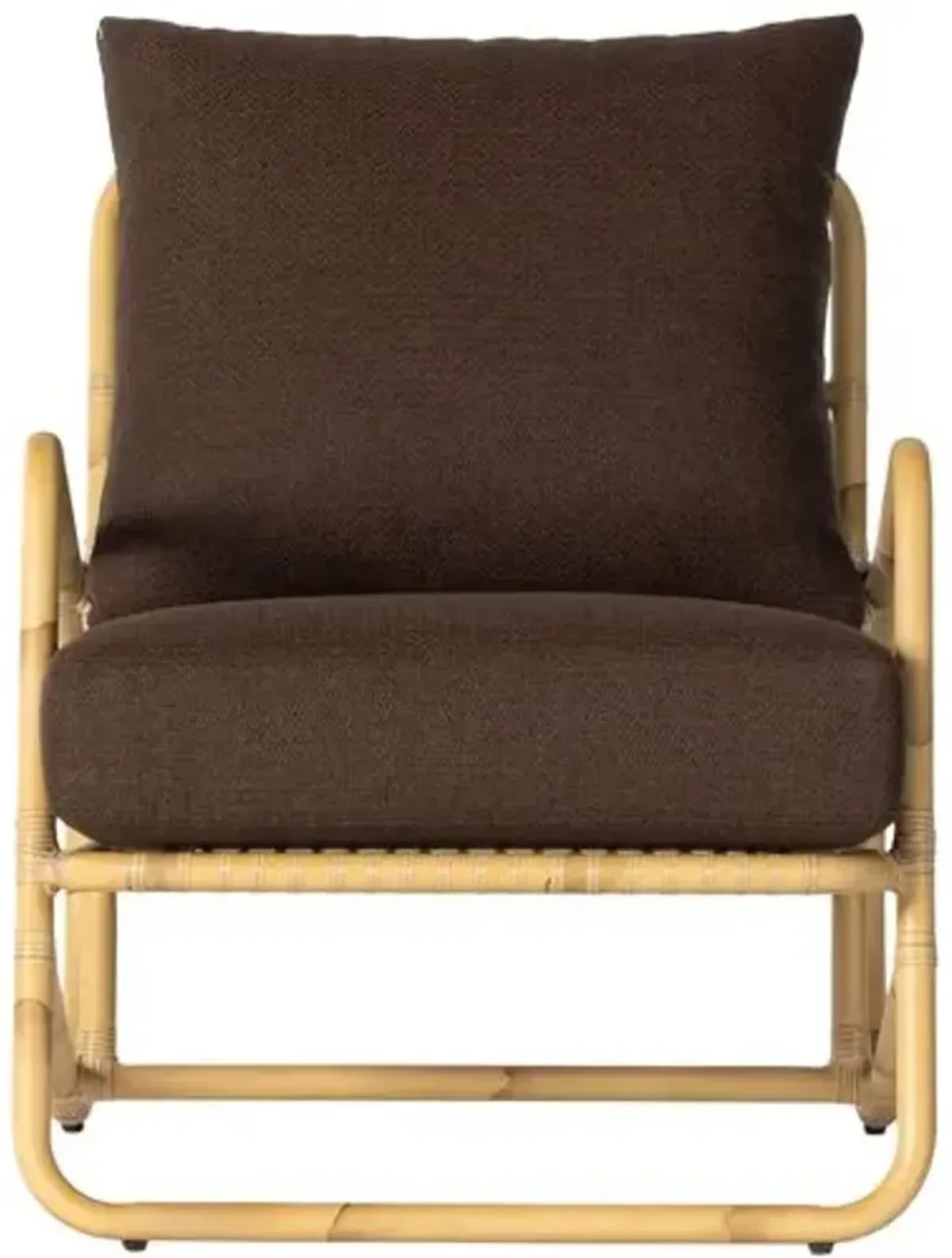 Michelle Outdoor Chair - Natural Faux Rattan/Brown