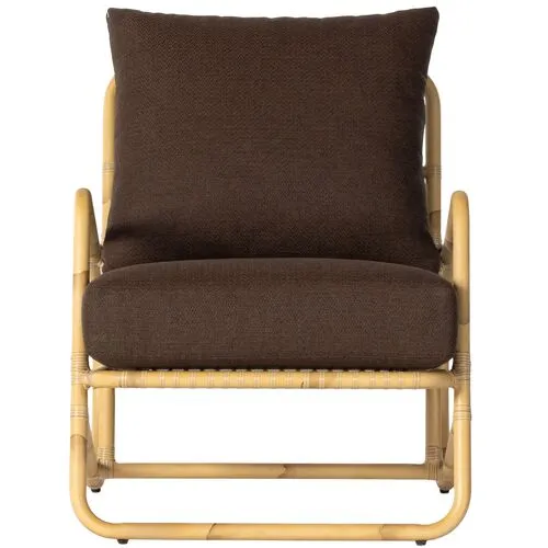 Michelle Outdoor Chair - Natural Faux Rattan/Brown