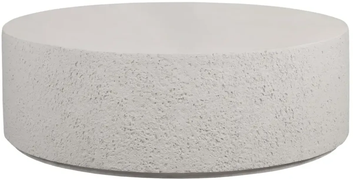 Celeste Outdoor Round Coffee Table, Matte White