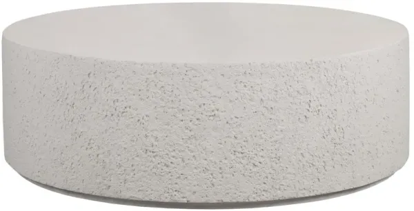 Celeste Outdoor Round Coffee Table, Matte White