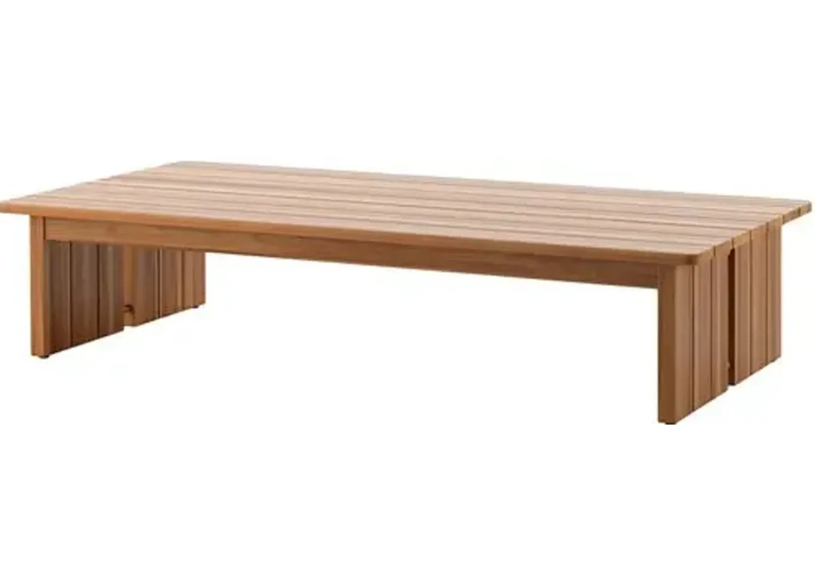 Tongass Outdoor Coffee Table - Natural Teak - Brown