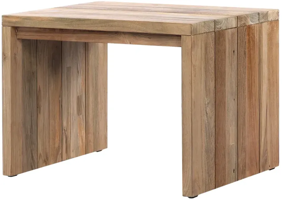 Evie Outdoor End Table - Reclaimed Natural - Brown