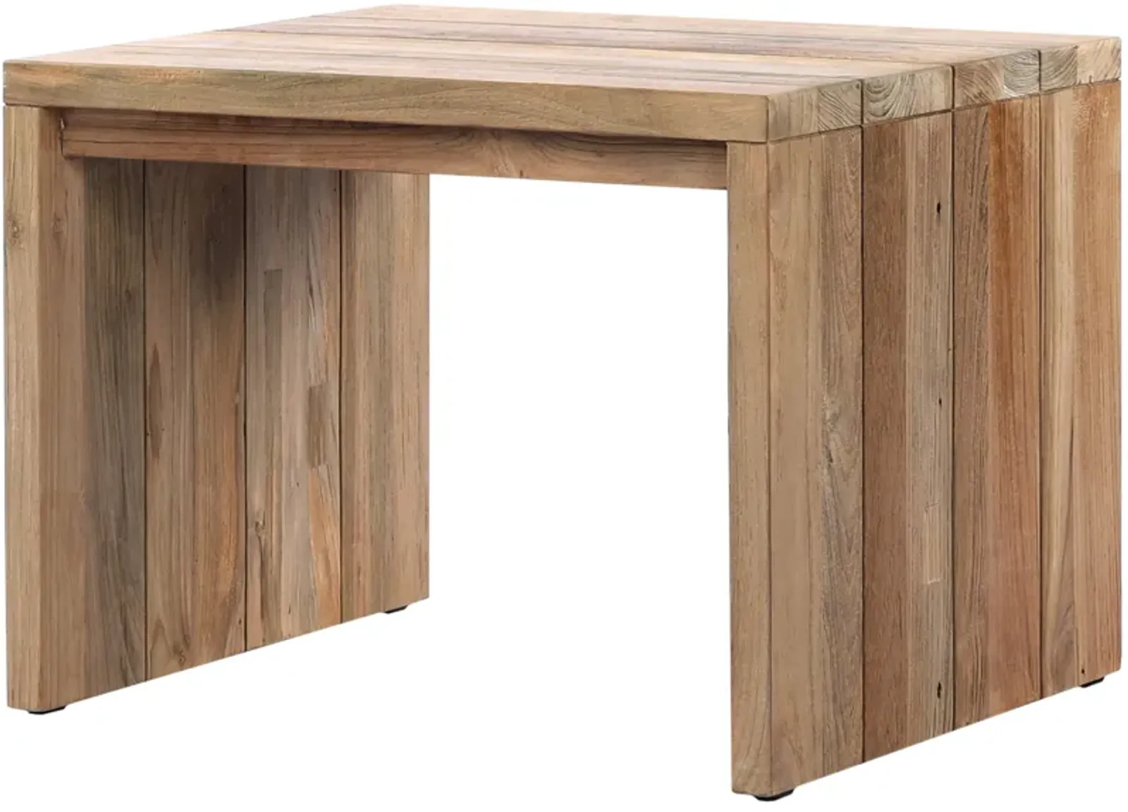 Evie Outdoor End Table - Reclaimed Natural - Brown