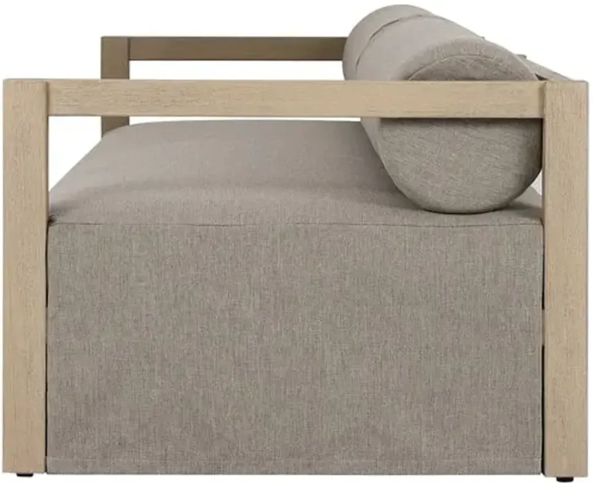 Bondhi Oudoor Sofa - Washed Brown Teak/Grey