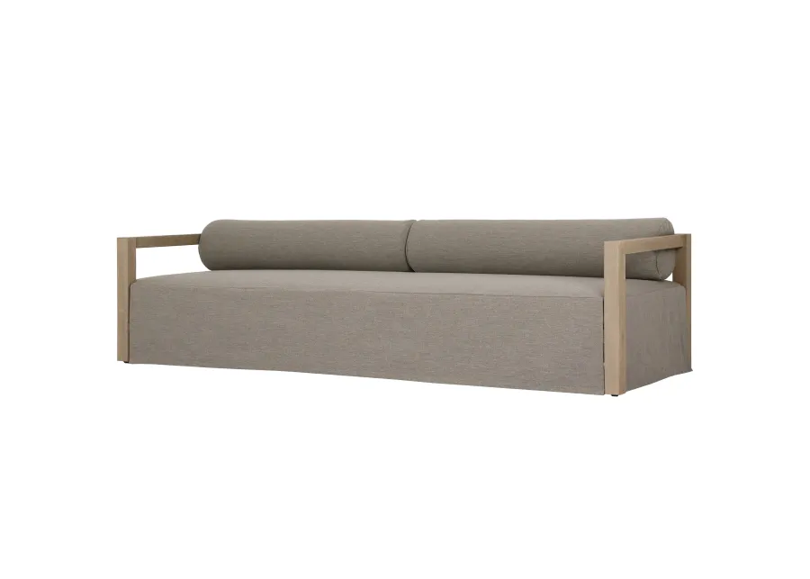 Bondhi Oudoor Sofa - Washed Brown Teak/Grey