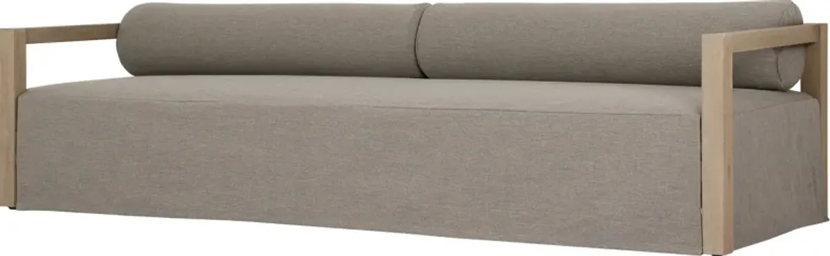 Bondhi Oudoor Sofa - Washed Brown Teak/Grey