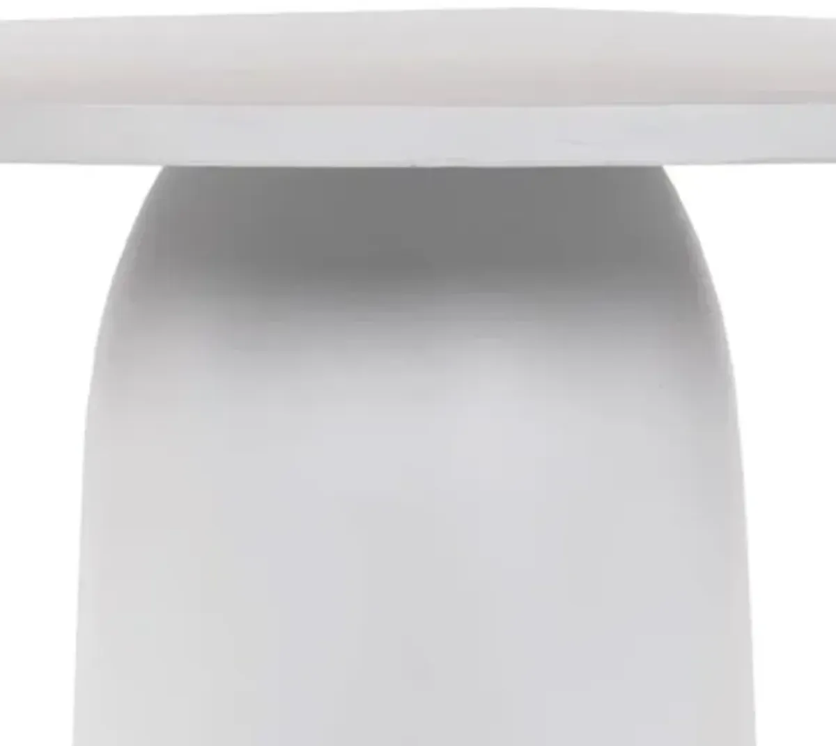 Cora Outdoor 42" Dining Table - Matte White Cast Aluminum