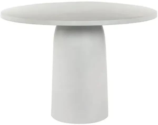 Cora Outdoor 42" Dining Table - Matte White Cast Aluminum