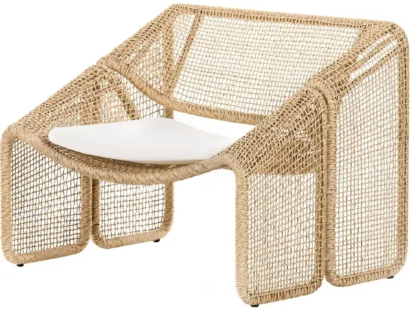 Mycah Outdoor Chair, Faux Hyacinth/Ivory