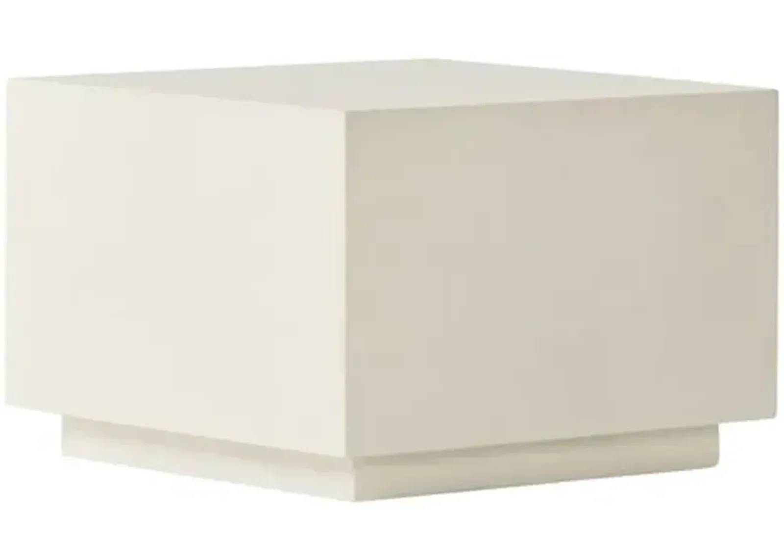 Aspen Outdoor Cube/Side Table - White Concrete